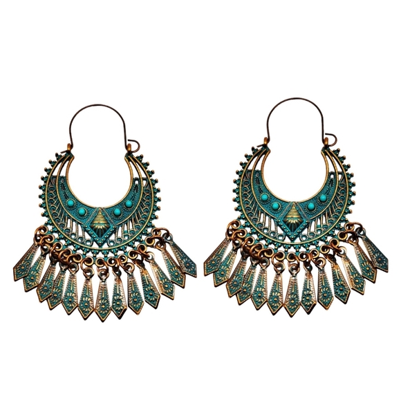 Colorful Tribal Spear Earrings - Funds 4 Lyme Treatments - Picture 2 of 4